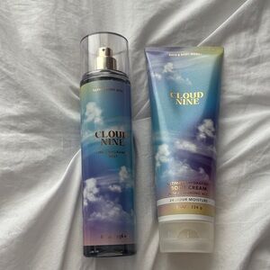 Bath & Body Works Cloud Nine Mist & Body Cream - Blue, Purple, White